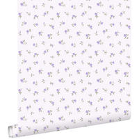 TAPETE kleine Röschen 53 cm x 10.05 m - Lila, Papier (53/0.1cm) - ESTAhome