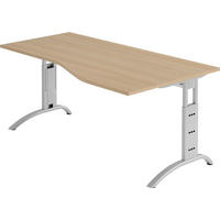 SCHREIBTISCH Serie-F 100/180/74 cm in Eichefarben - Eichefarben, Holzwerkstoff (100/180/74cm) - bümö