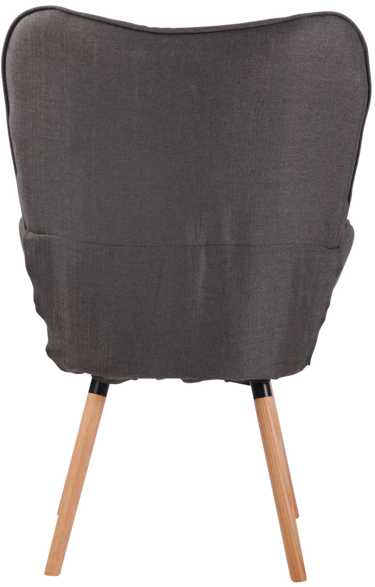 SESSEL Stoff dunkelgrau - Eukalyptusholzfarben/Dunkelgrau, Holz/Textil (69/108/73cm) - CLP