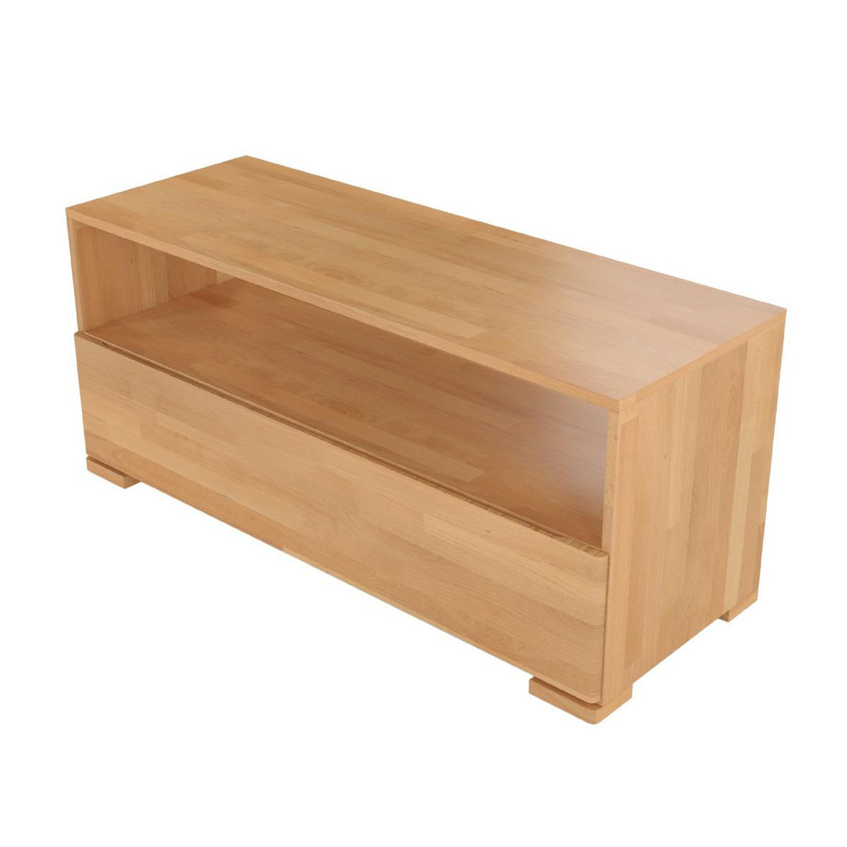 MASSIVHOLZ-TV-SCHRANK Sandema, Buche - lackiert, Naturfarben - Buchefarben, Holz/Buchenholz (120/51.5/44.8cm) - Visby