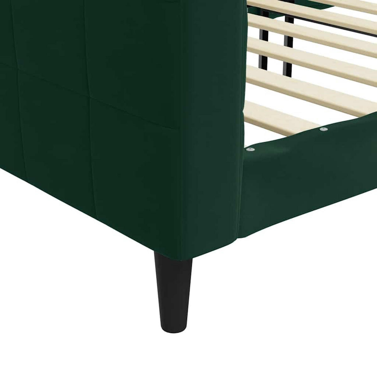 TAGESBETT Dunkelgrün 90/200 Cm Samt - Grün, Textil (90/200cm) - vidaXL
