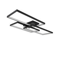 LED-DECKENLEUCHTE Lia 80/54/8 cm - Schwarz, Metall (80/53.5/8cm) - ZMH
