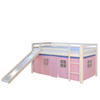 HOCHBETT mit Rutsche 90/200 cm Rosa - Weiß/Rosa, Holz - Homestyle4u