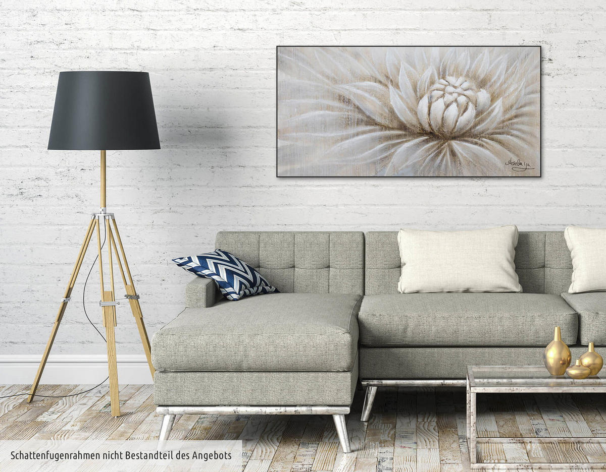 ACRYLBILD HANDGEMALT 120/60 cm - Beige, Holz/Textil (120/60cm) - KUNSTLOFT