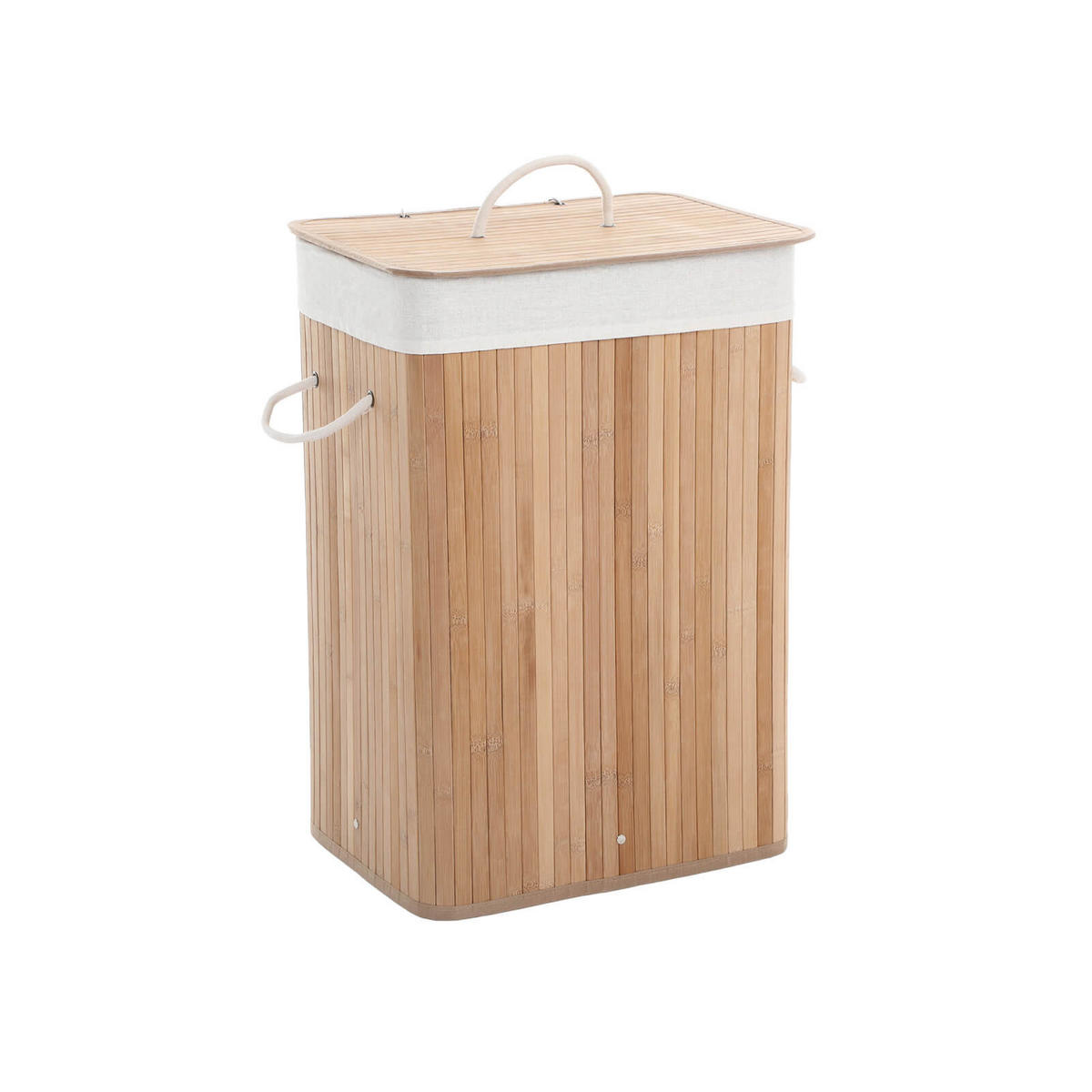 WÄSCHEKORB - Eukalyptusholzfarben, Holz (60/30/40cm) - Hansiro