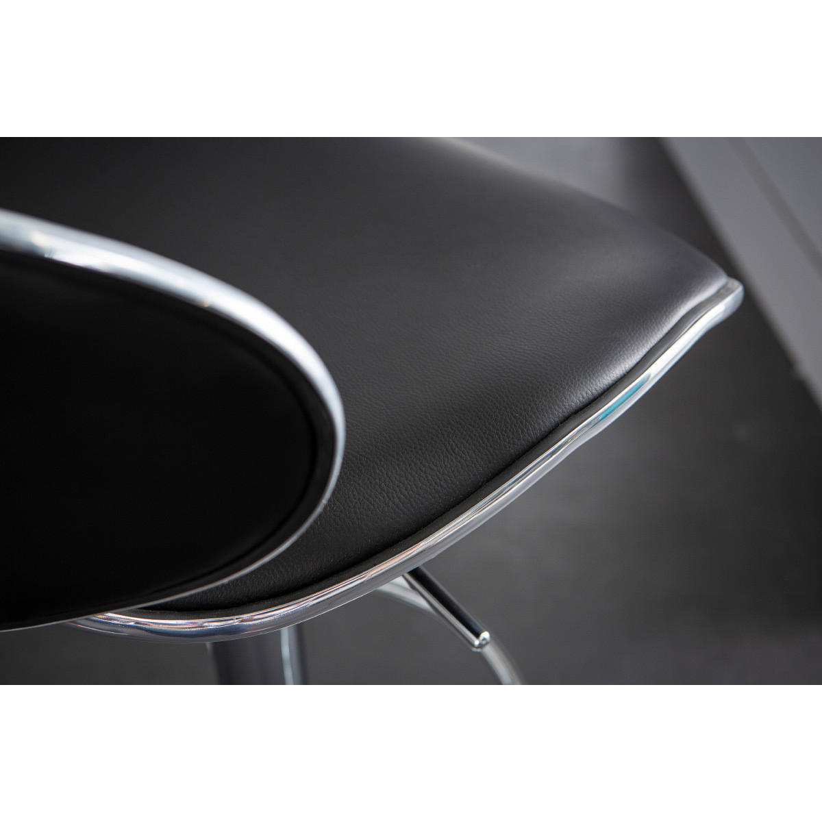 BARHOCKER Schwarz (2er-Set) PEGASE - Schwarz, Textil (82.5/104/46cm) - Miliboo