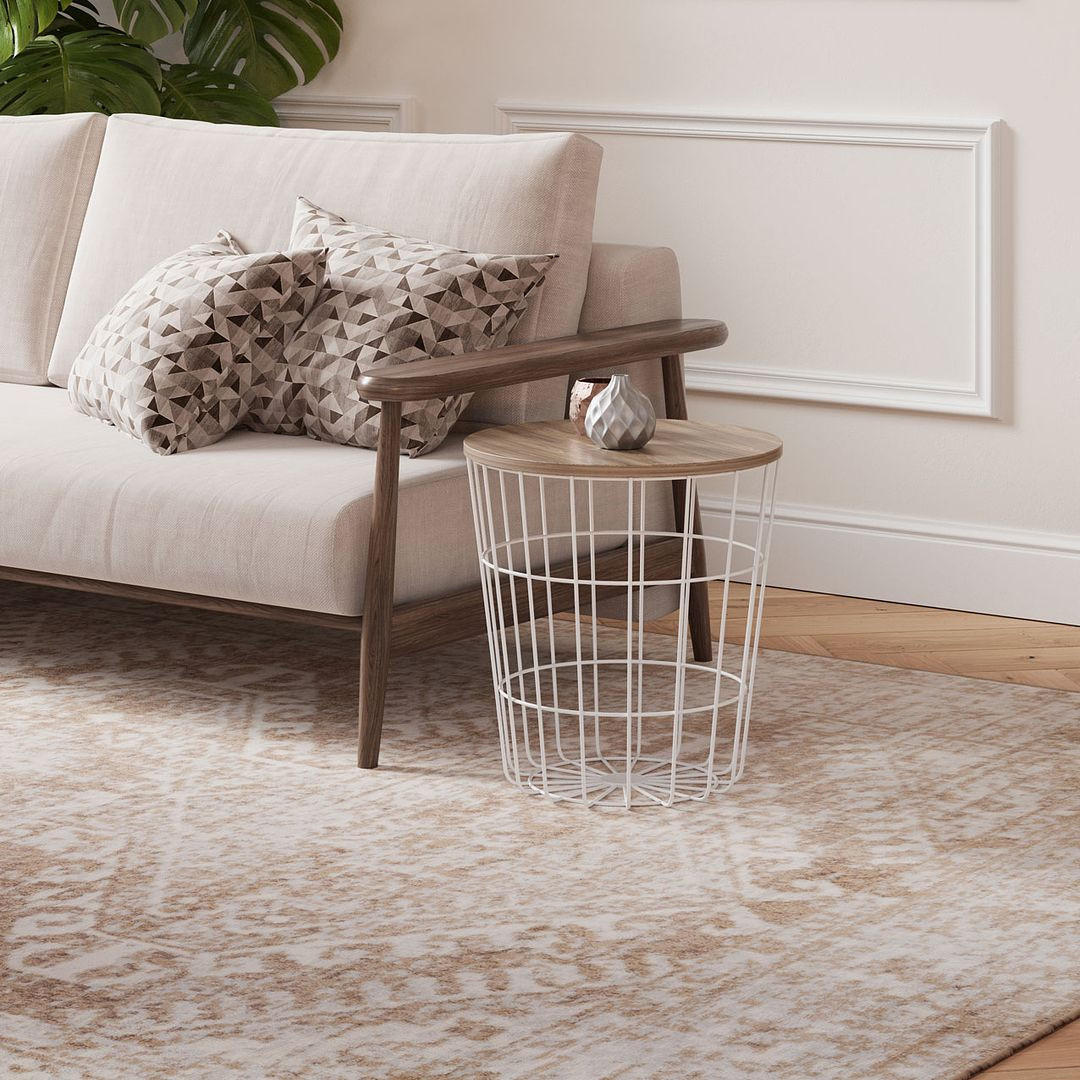 VINTAGE-TEPPICH Sophia Grau - Beige, Textil (160/230cm) - Kukoon Rugs