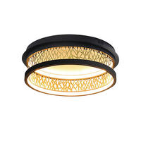 LED-DECKENLEUCHTE Vogelnest 45.5 cm - Schwarz, Metall (45.5/45.5/13cm) - Nettlife
