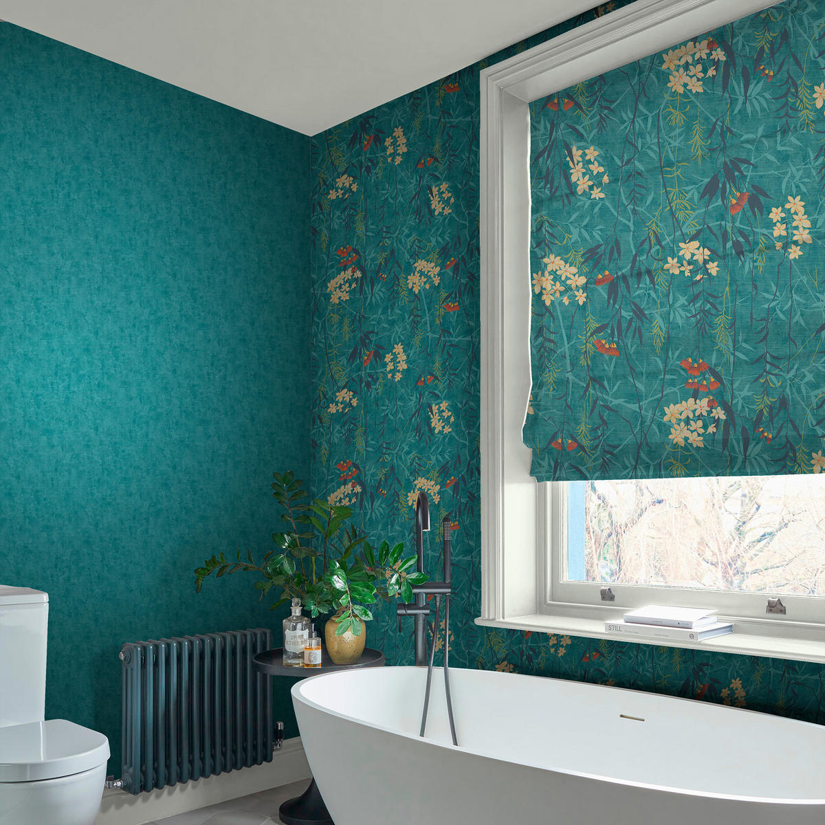 VLIESTAPETE Organdy - Blau/Grün, Papier/Kunststoff (52/1000cm) - Graham & Brown