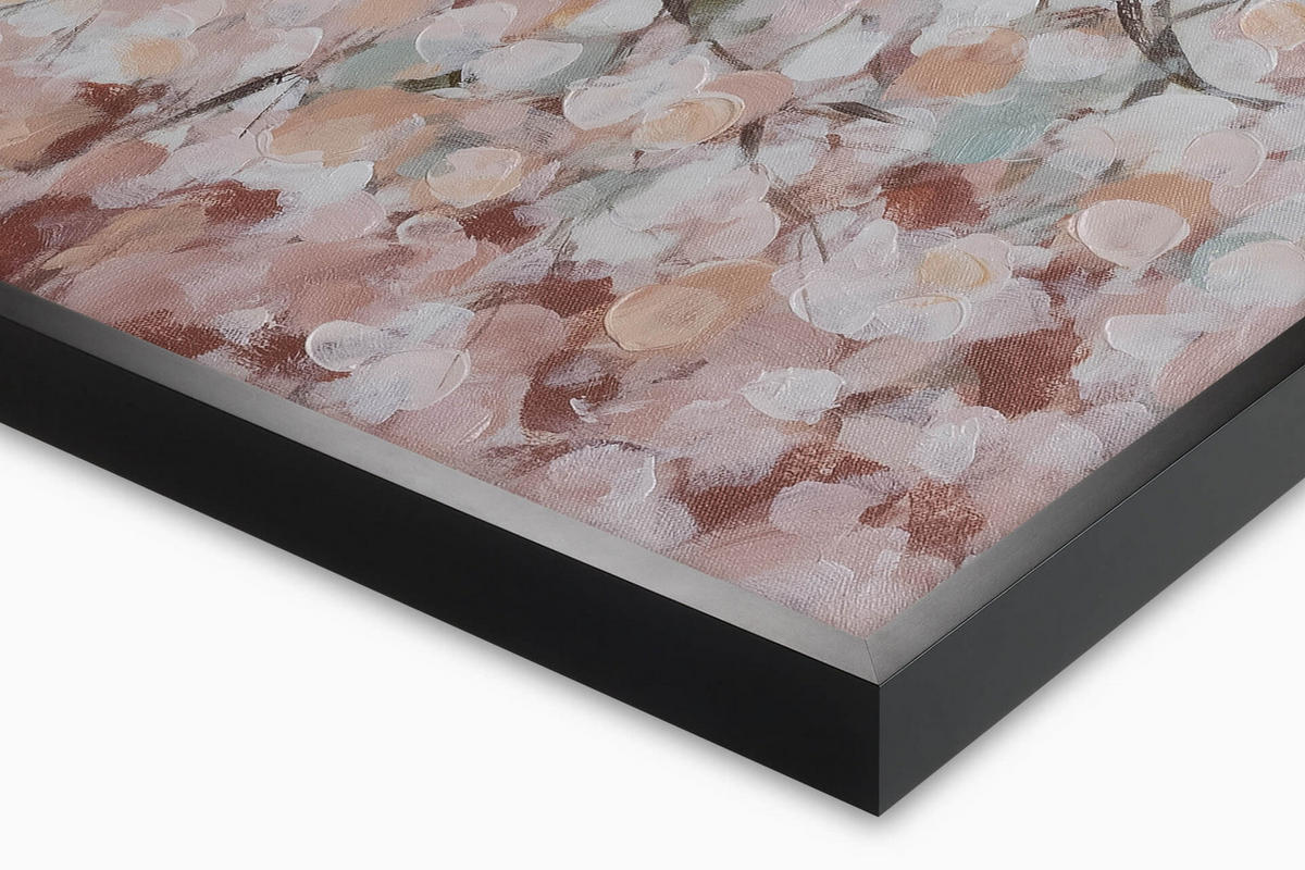 ACRYLBILD HANDGEMALT 100/75 cm - Pink/Grau, Holz/Textil (100/75cm) - KUNSTLOFT