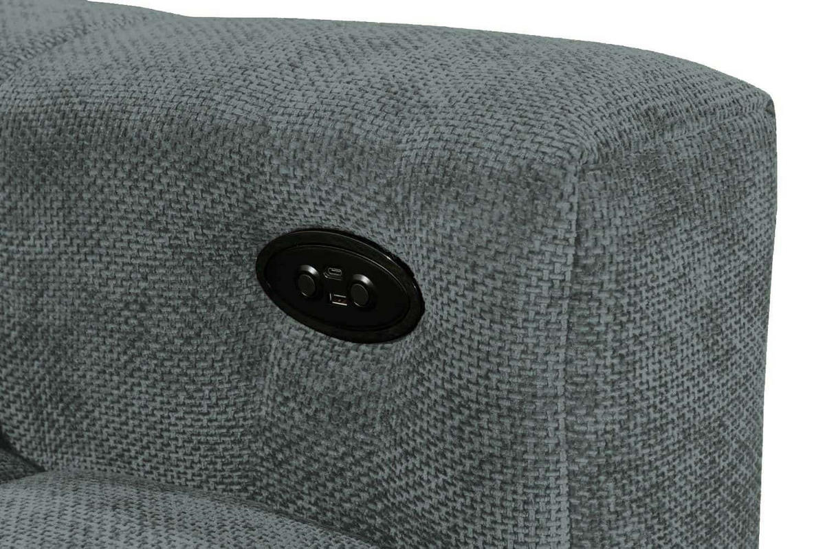 ECKSCHLAFSOFA mit elektronische Sitztiefenverstellung - Schwarz/Grün, Kunststoff/Textil (297/170cm) - ed exciting design