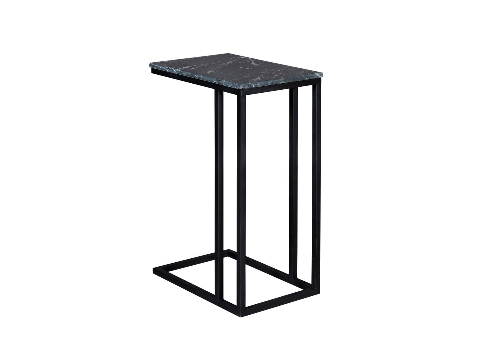 BEISTELLTISCH Marble Marmor 32 cm / 48 cm Schwarz - Schwarz, Holz (48/32/72cm) - Villa Möbel