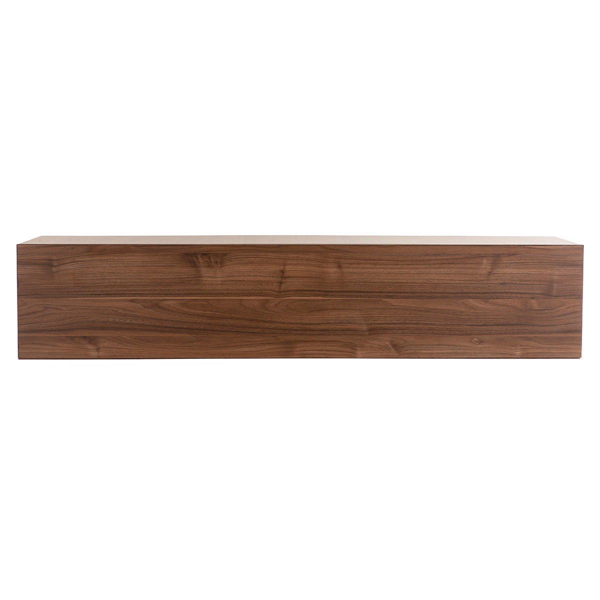 TV-WANDELEMENT Horizontal Nussbaum Oberfl?che ETERNEL - Dunkelbraun, Holz (29.5/28/137.5cm) - Miliboo
