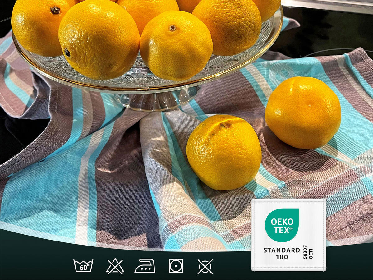 GESCHIRRTÜCHER, 4er-Set, 50x70 cm, 100% Baumwolle, Grün - Grün, Textil (50/70cm) - Zollner