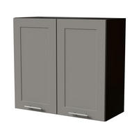 HÄNGESCHRANK Oslo W3/80 Schwarz / Dust Grey Matt 80 / 32,5 / 72cm - Schwarz/Grau, Holz/Holzwerkstoff (80/72/32.5cm) - Feldmann-Wohnen
