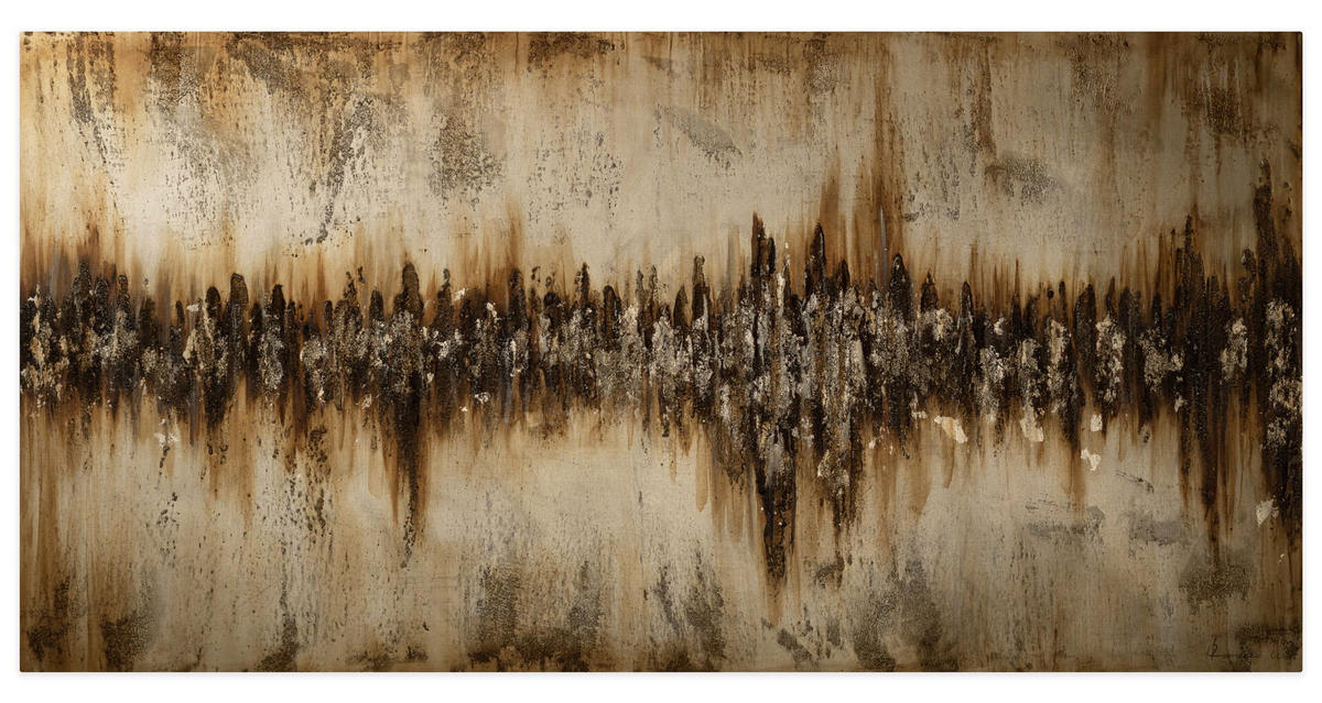 ACRYLBILD HANDGEMALT 140/70 cm - Braun, Holz/Textil (2.22/70cm) - KUNSTLOFT