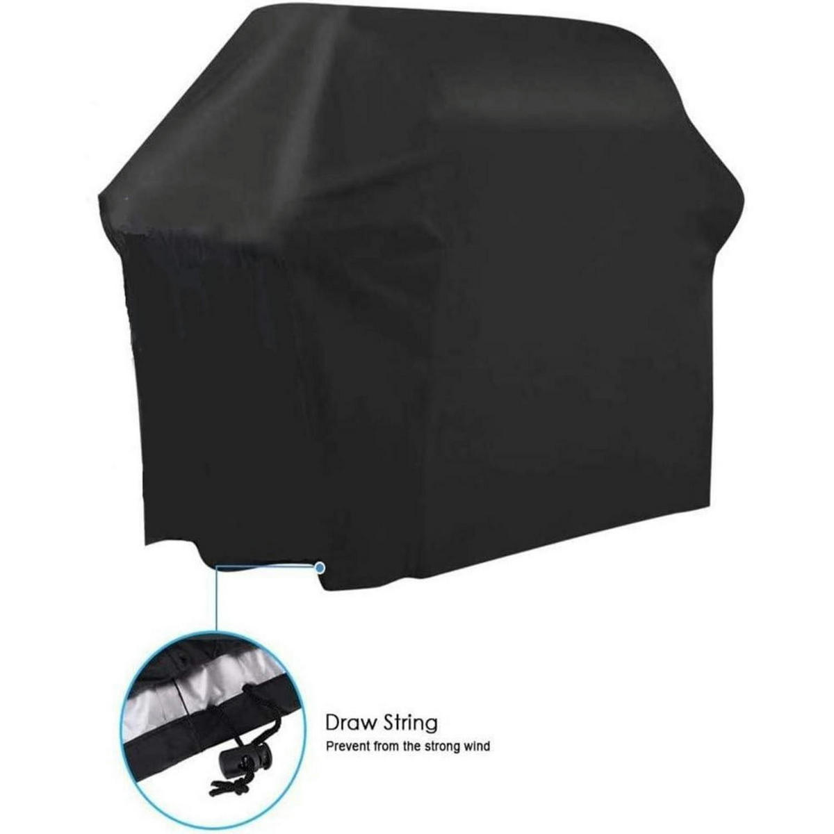 GRILL Abdeckhaube 145x61x117cm wasserdicht und UV-beständig - Schwarz, Textil (61/117/145cm)