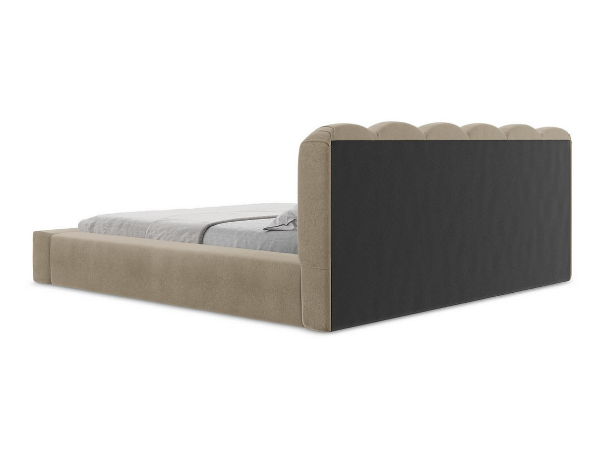 POLSTERBETT mit Bettkasten und Lattenrost 200x238 Beige - Beige/Schwarz, Kunststoff/Textil (160/200cm) - Makamii