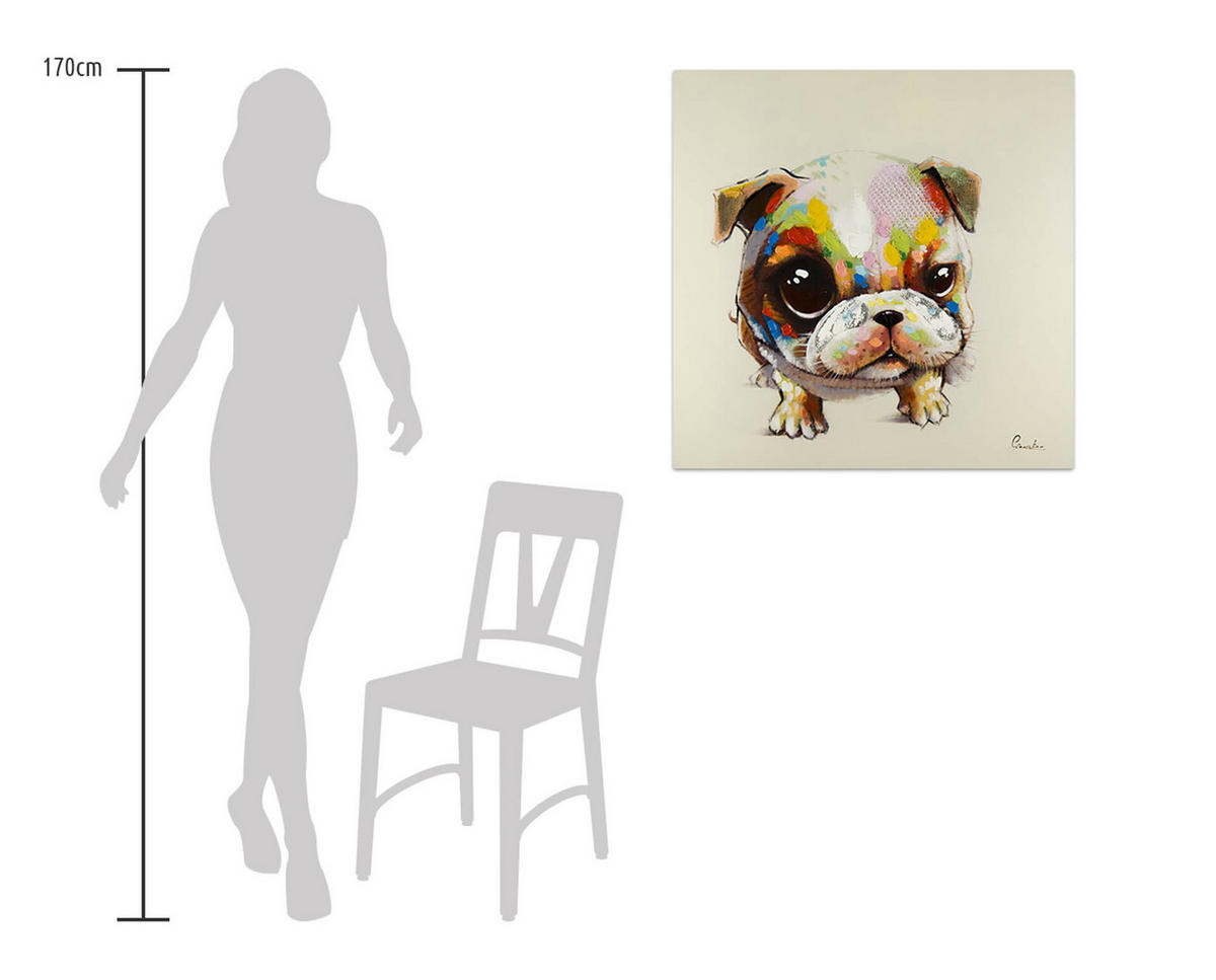 ACRYLBILD HANDGEMALT 80/80 cm - Multicolor, Holz/Textil (80/80cm) - KUNSTLOFT