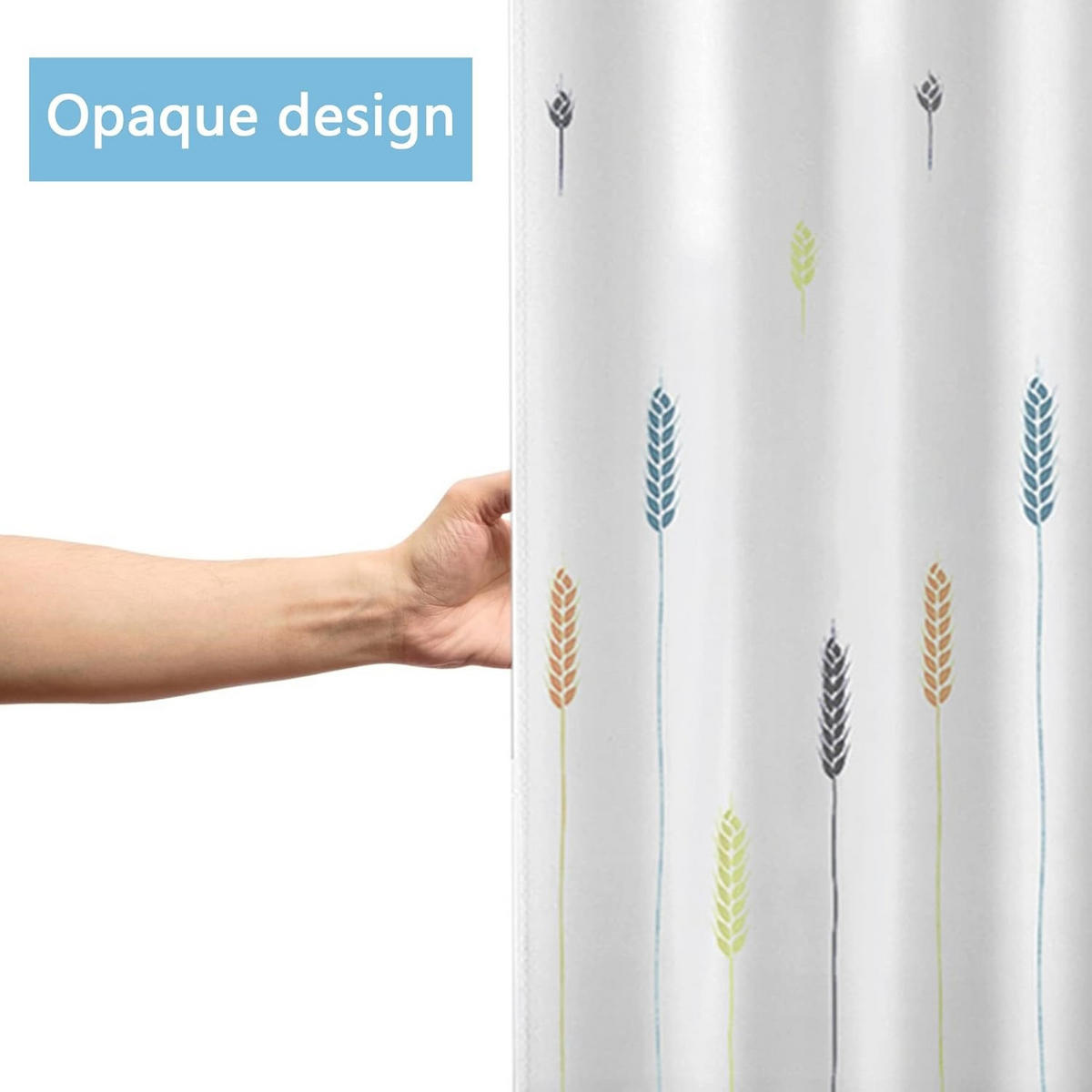 DUSCHVORHANG Weiß 240/200 cm Polyester Wasserabweisend mit 12 Haken - Weiß, Kunststoff (240/200cm) - MCBOSON
