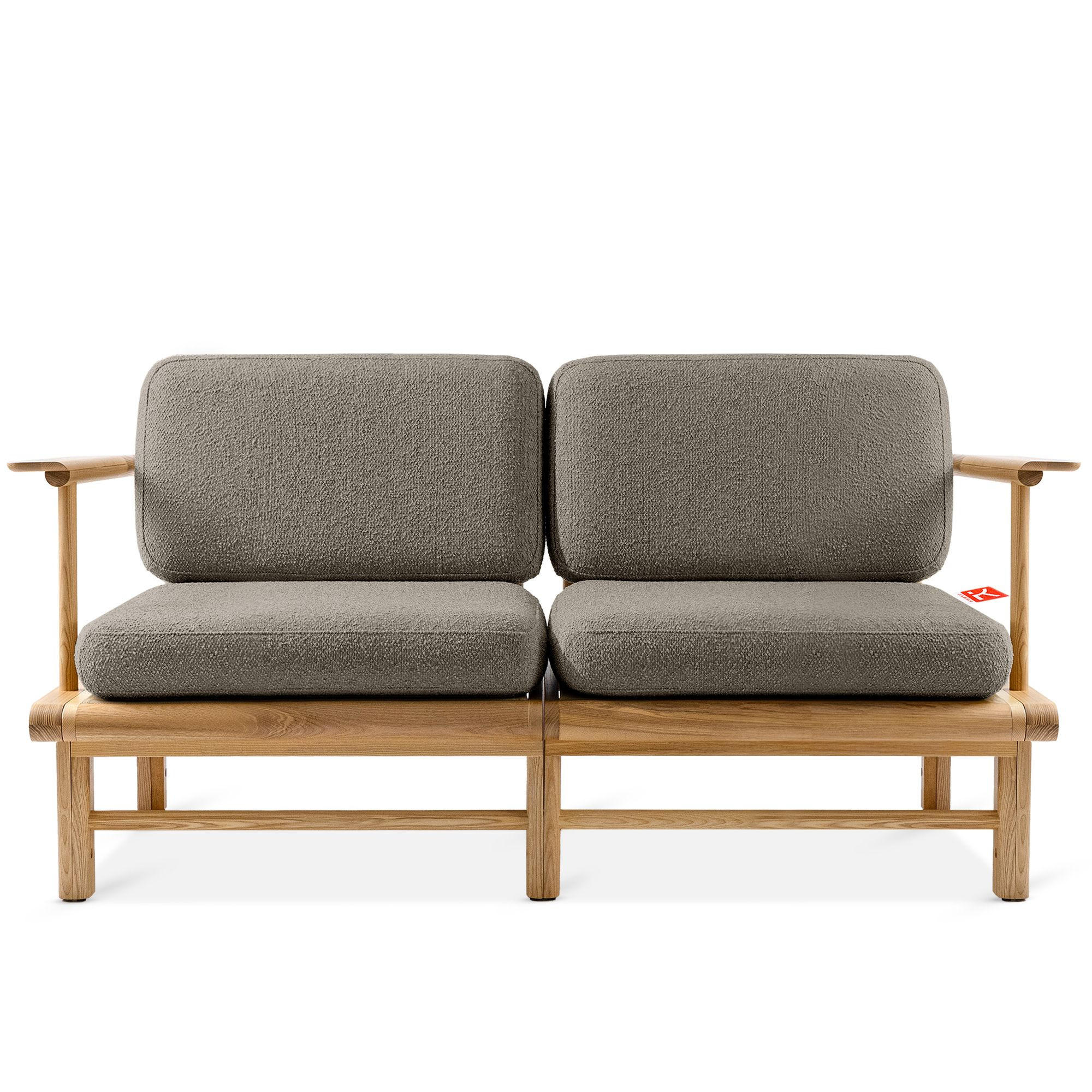 GARTENSOFA ATREDA 2-Sitzer - Grau, Holz/Textil (160/74/80cm) - KONSIMO®