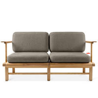 GARTENSOFA ATREDA 2-Sitzer - Grau, Holz/Textil (160/74/80cm) - KONSIMO®