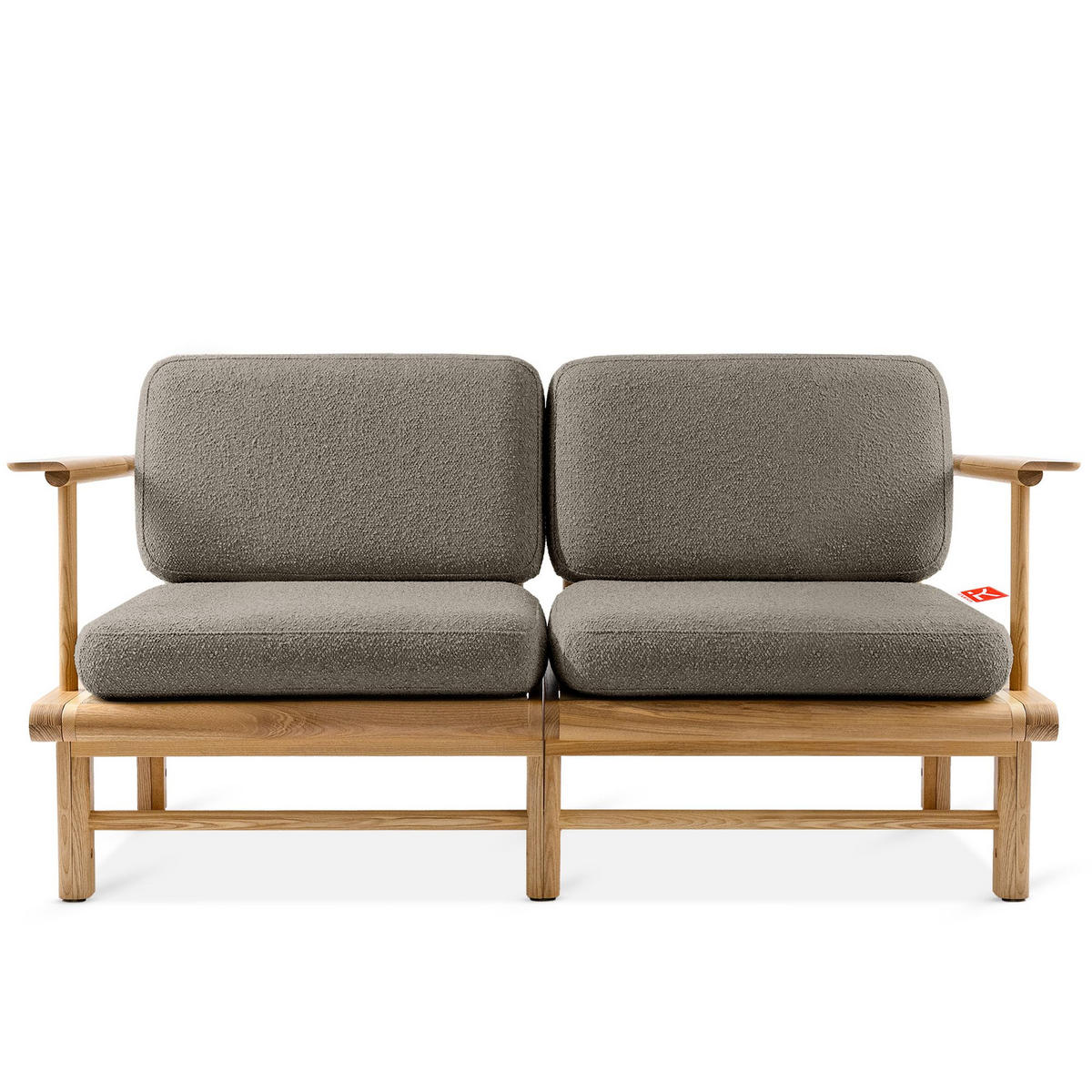 GARTENSOFA ATREDA 2-Sitzer - Grau, Holz/Textil (160/74/80cm) - KONSIMO®