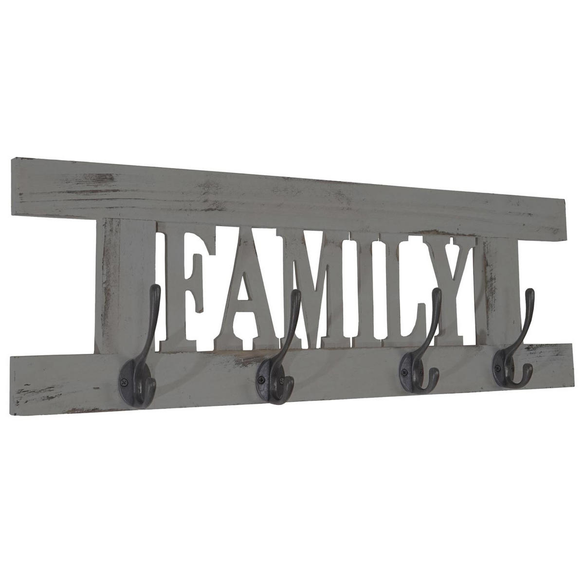 WANDGARDEROBE FAMILY SHABBY-LOOK Grau - Grau, Holz (60/21/2cm) - MCW