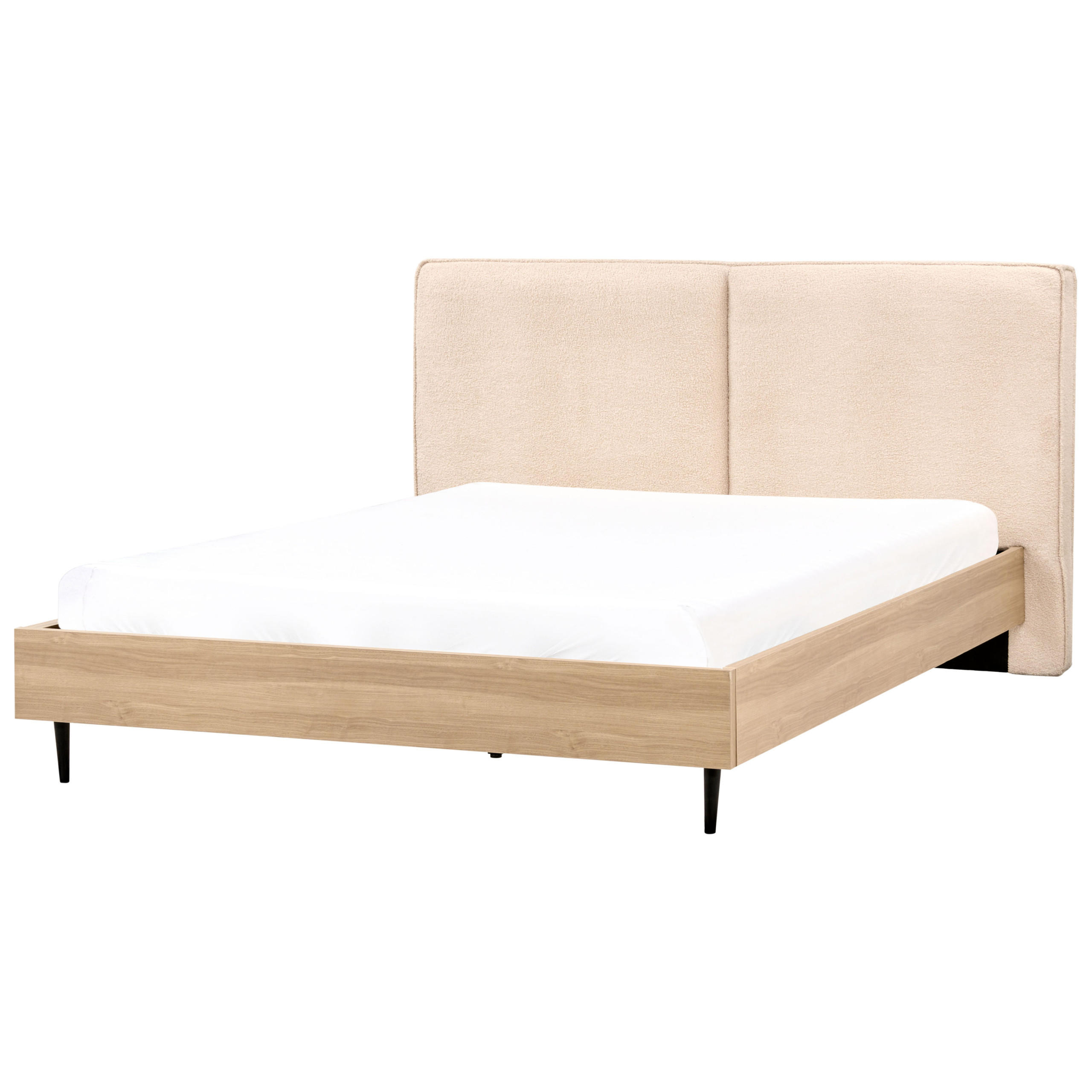 BETT mit Lattenrost 180x200 cm Beige Izernore - Beige, Textil (180/200cm) - Beliani