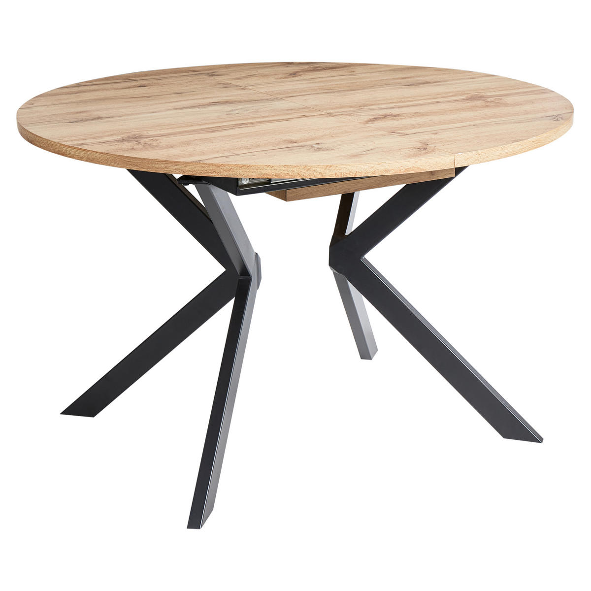JÍDELNÍ STŮL vysunovací Světle hnědý 120-160/120 cm Carlea - světle hnědá, kompozitní dřevo (120/120/77cm) - Beliani
