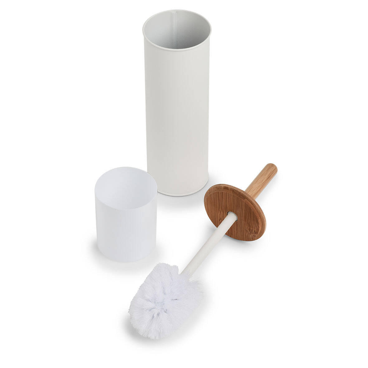 WC-BÜRSTE Ø 10 cm - Weiß, Metall (10/38.4/10cm)