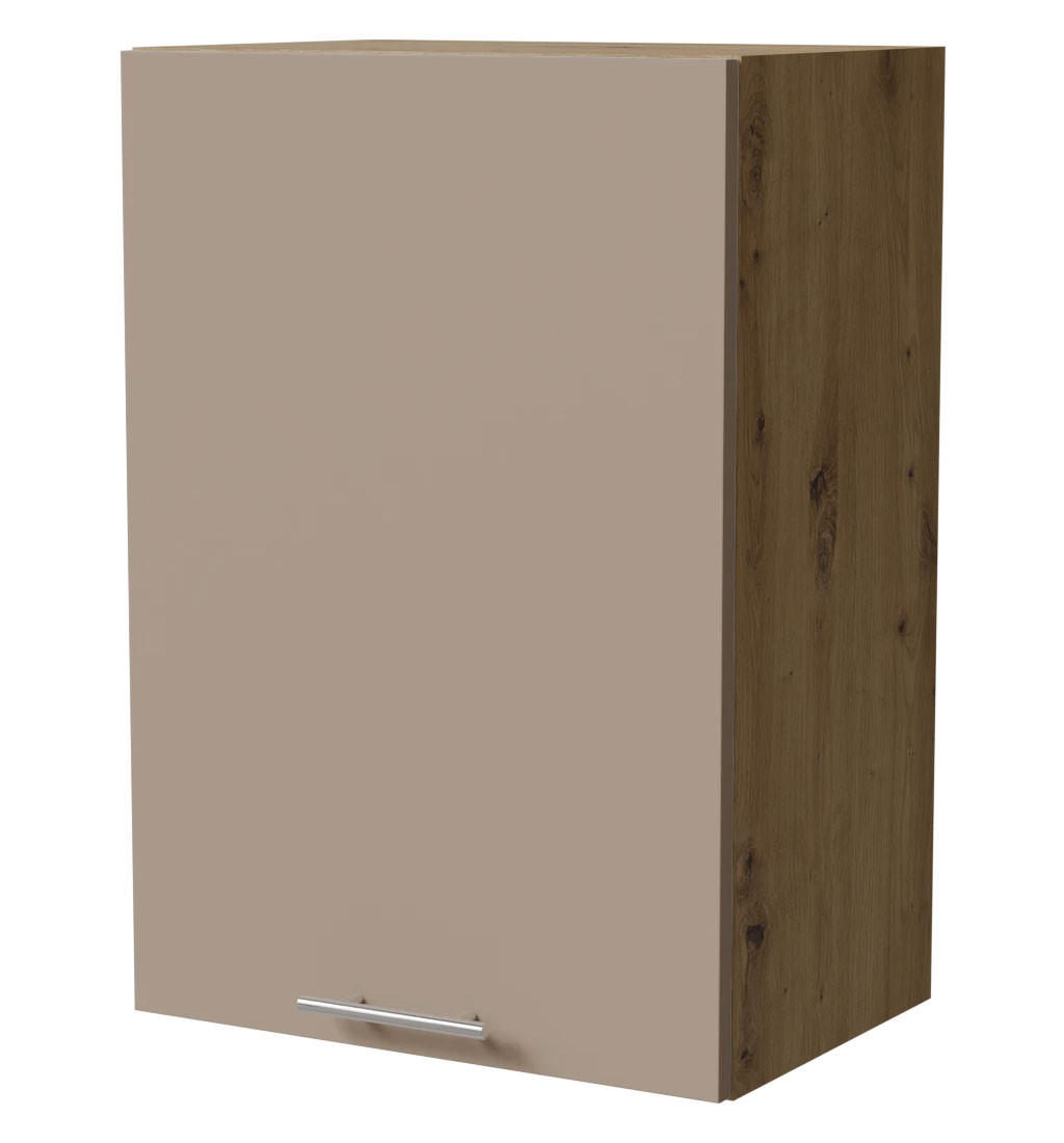 HÄNGESCHRANK Brerra W2/50 Eiche Artisan / RAL 1019 graubeige Matt 50 / 32,5 / 72cm - Graubraun/Eiche Artisan, Holz/Holzwerkstoff (50/72/32.5cm) - Feldmann-Wohnen
