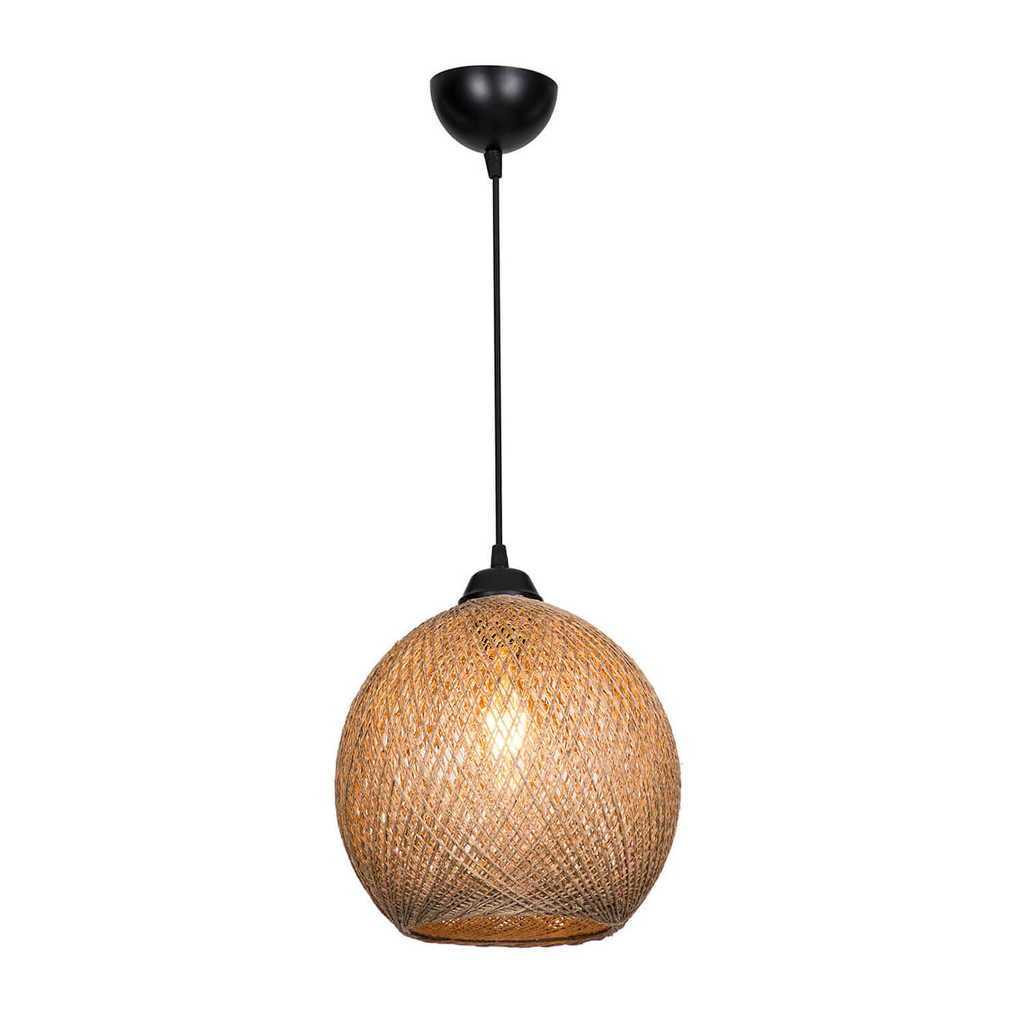 HÄNGELEUCHTE Lisburn - Beige, Naturmaterialien (22/22/65cm) - lux.pro