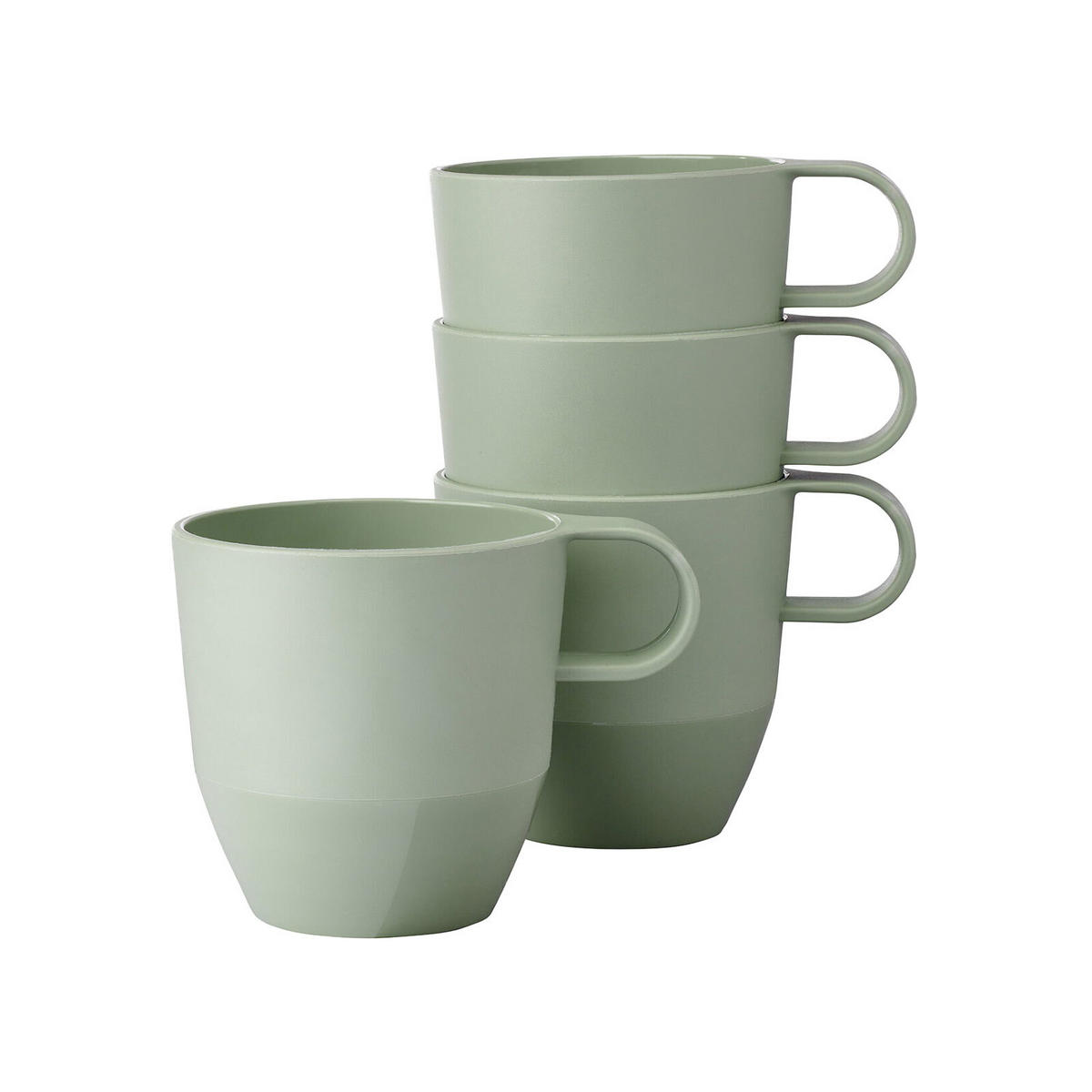 HENKELBECHER Silueta Nordic Sage 300 ml 4er Set - Mintgrün, Kunststoff (0.3L) - Mepal