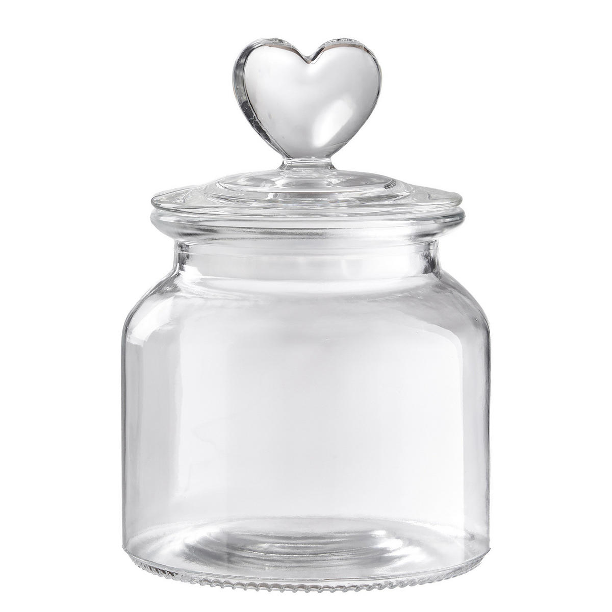 AUFBEWAHRUNGSGLAS (4er-Set) Sweet Hearts mit Herzen - Transparent, Glas/Kunststoff (10/15/10cm) - Butlers