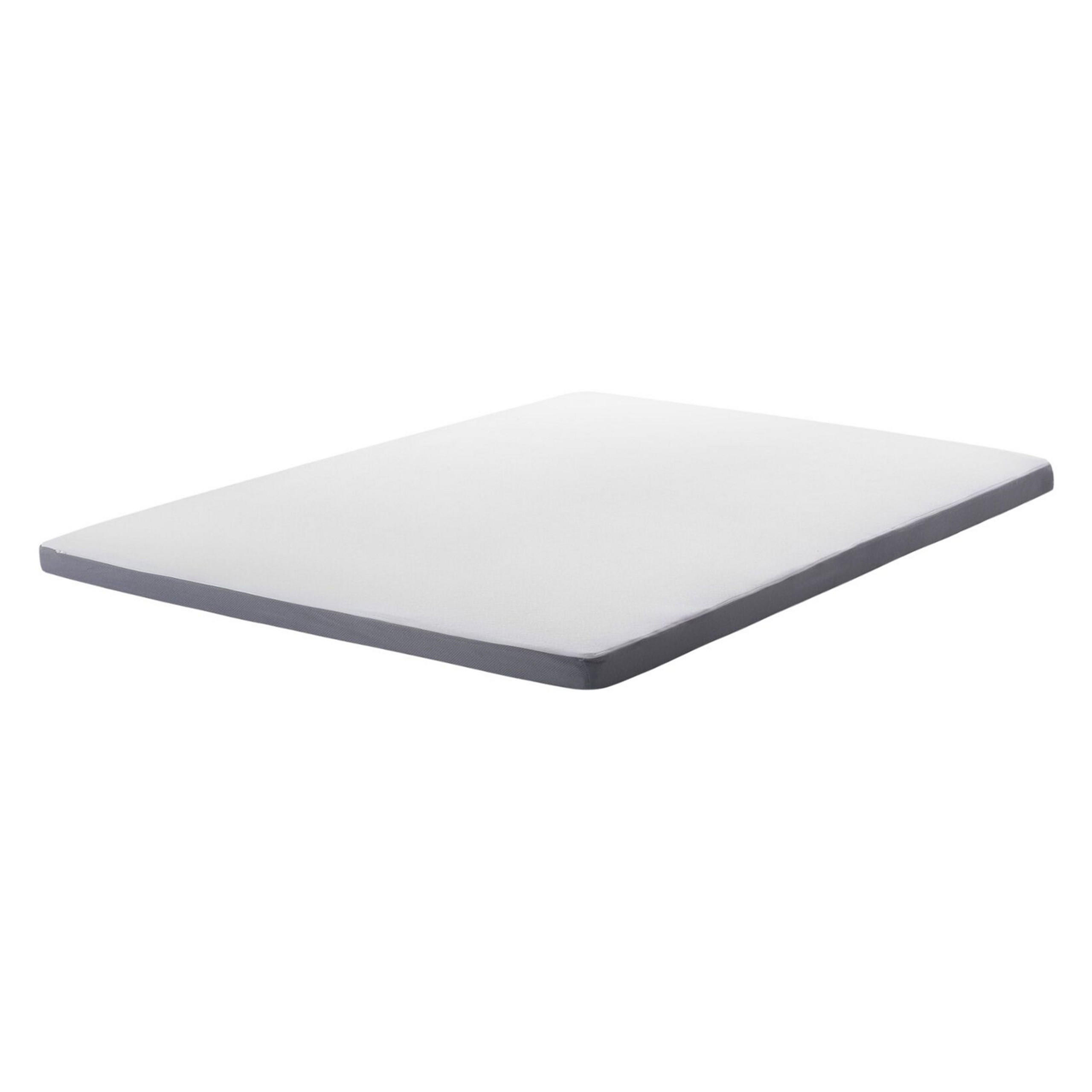 MATRATZENTOPPER 140/200 cm Comfy - Weiß/Grau, Textil (140/200cm) - Beliani