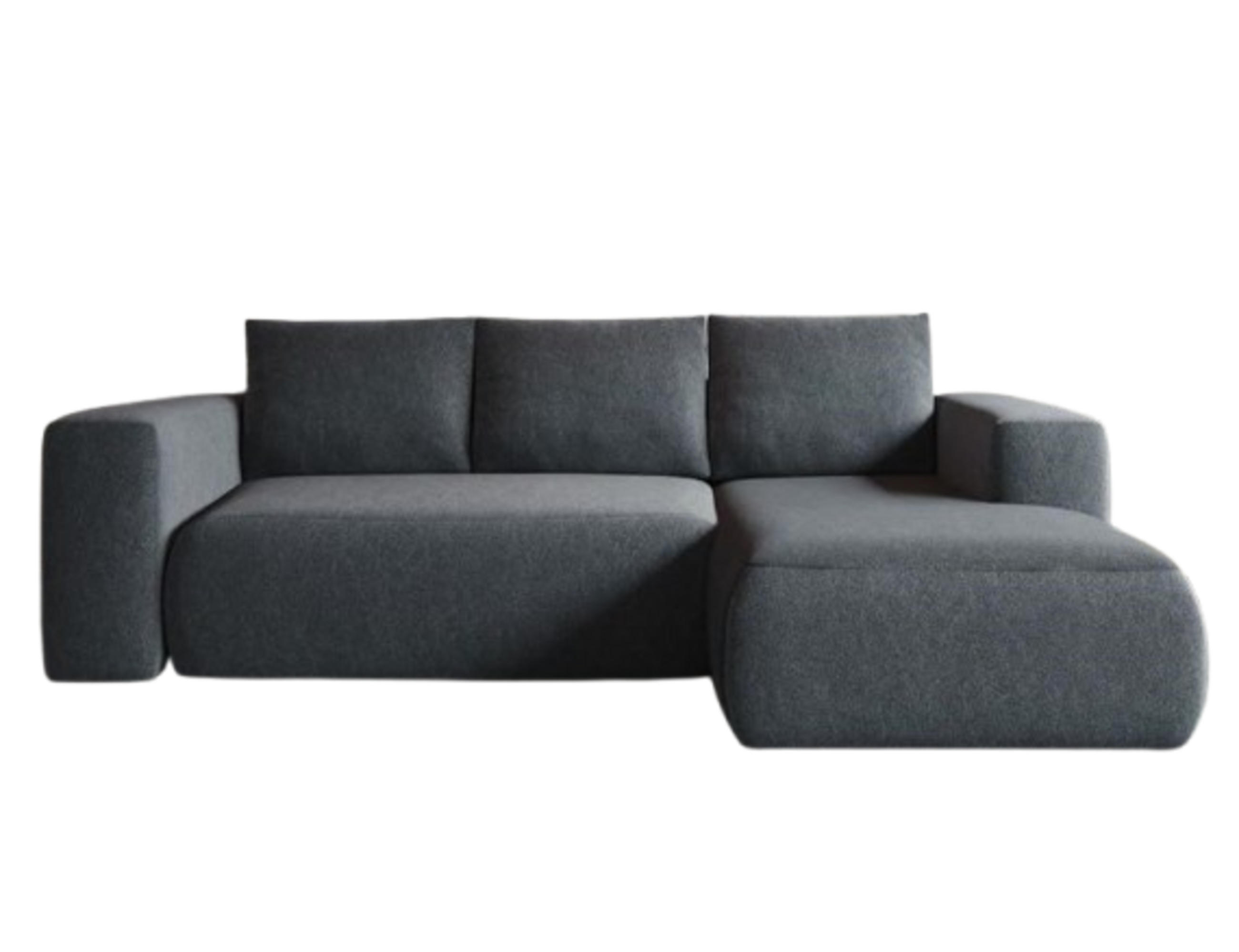 ECKSOFA LAMBI, Graphite - Castel 97 - Anthrazit, Textil (266/114cm) - Moderno Meble