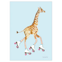 POSTER Wild Apple - Giraffe joy ride VI - Blau, Papier (30/40/0.1cm) - Poster&Frame