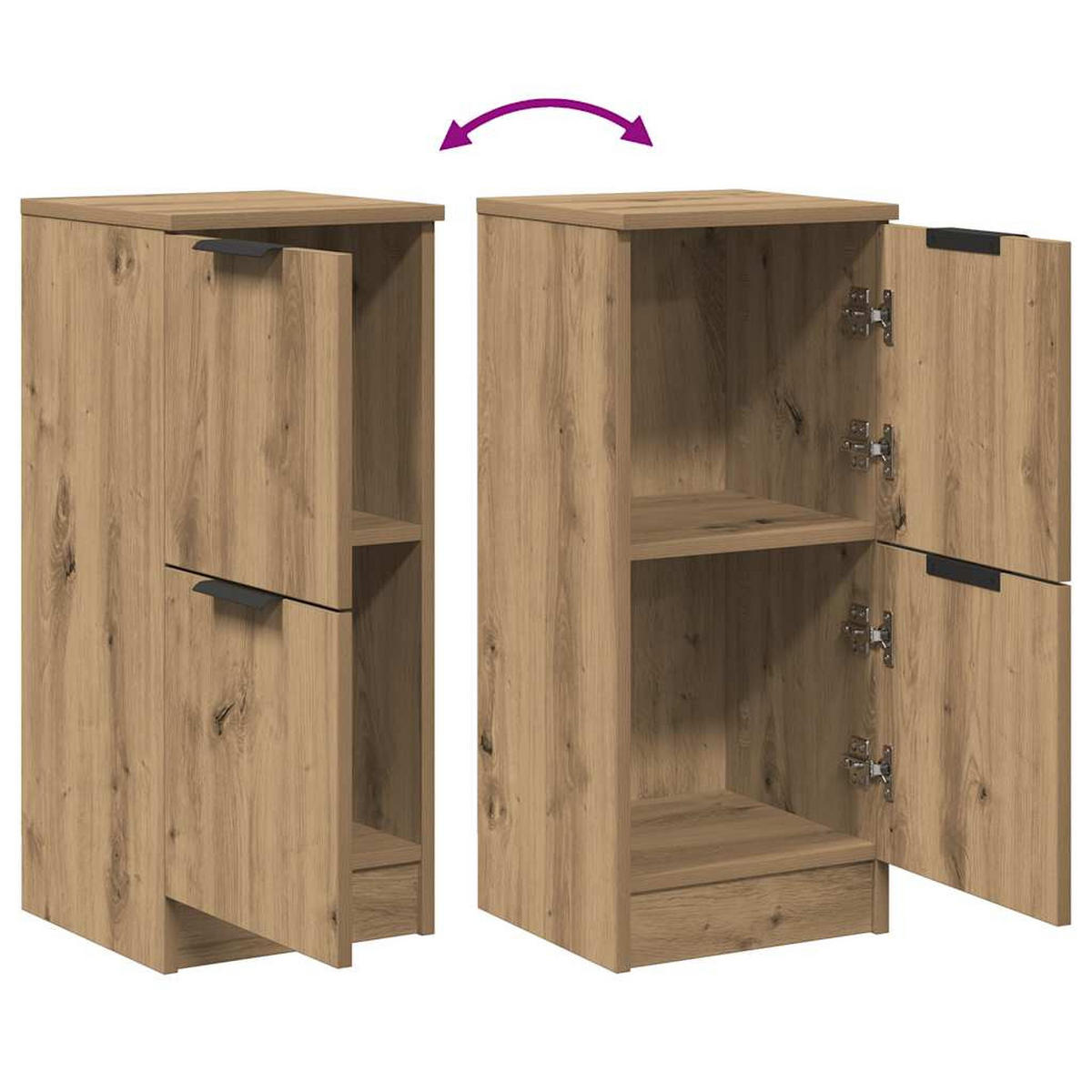 SIDEBOARD Artisan-Eiche 30/30/70 Cm Holzwerkstoff - Braun, Holzwerkstoff (30/70/30cm) - vidaXL