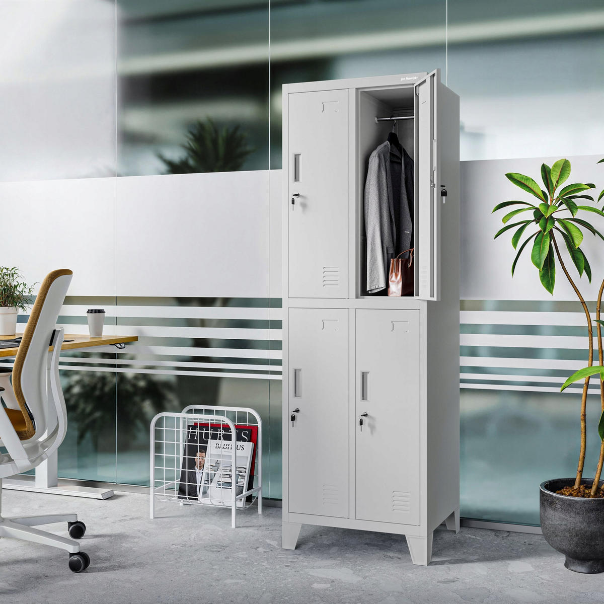 ARBEITSSCHUTZSCHRANK BARTEK 2 Plus - Grau, Metall (56/172/45cm) - Jan Nowak