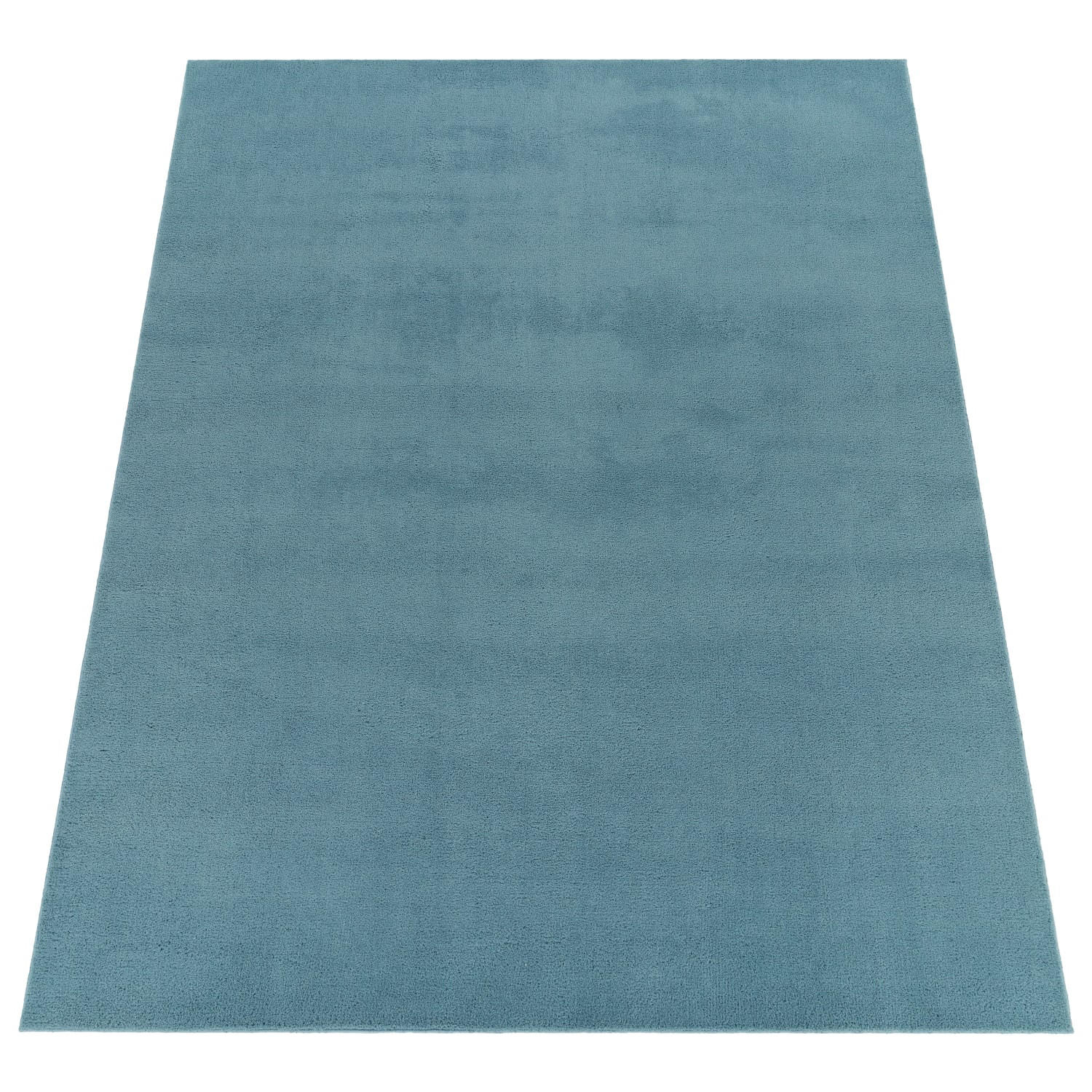 Paco Home Kurzflorteppich Türkis 200x200 cm