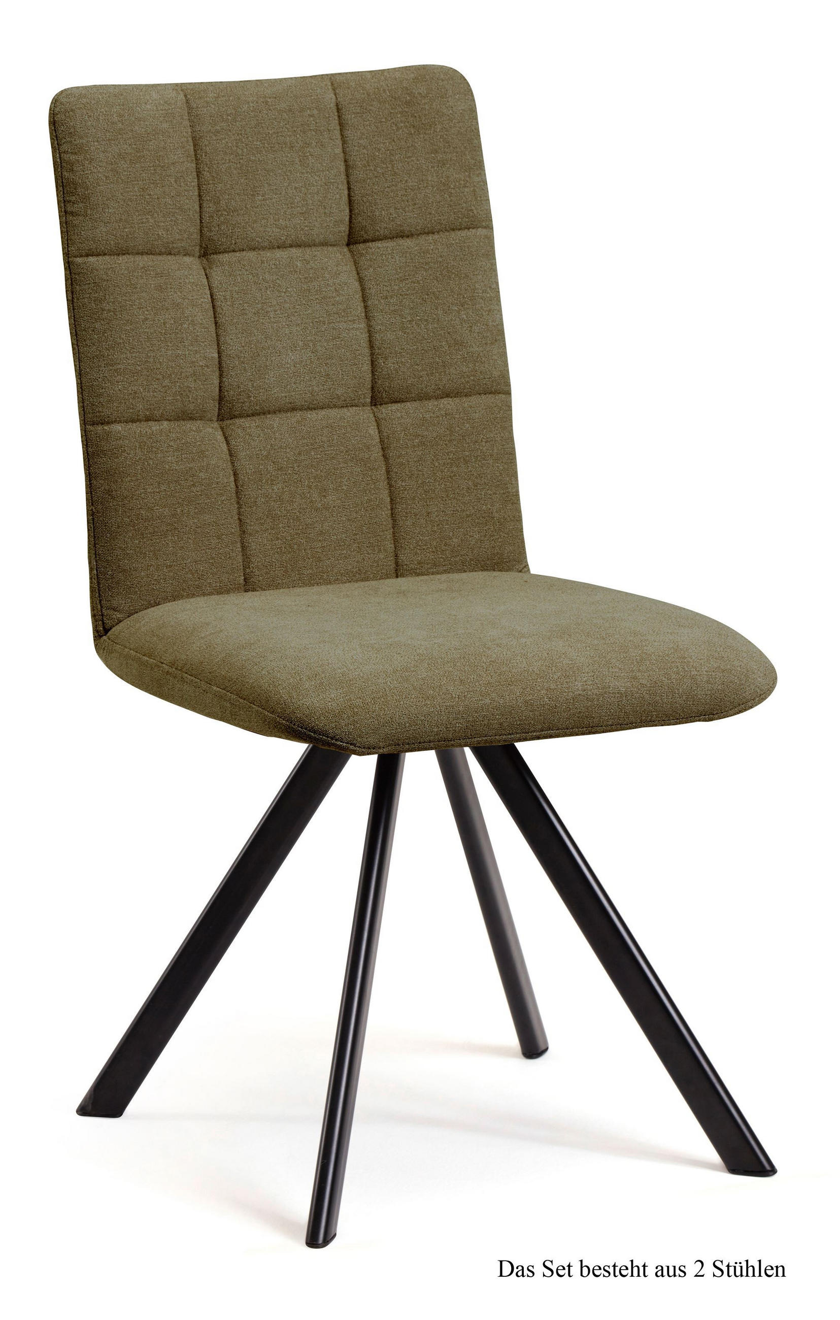 ESSZIMMERSTUHL drehbar (2er-Set) Despa 47x91x60 Schwarz/Olivgrün - Schwarz/Olivgrün, Kunststoff (60/91/47cm) - 58aufmkessel