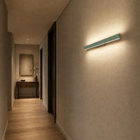 LED-WANDLEUCHTE Rift L - Grün, Metall (90/3.1/7cm) - Lumicom
