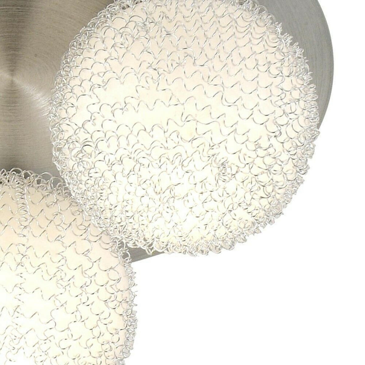 DECKENLEUCHTE Aluminium Glas Silber - Silberfarben, Glas (32/32/16.5cm) - Globo Lighting