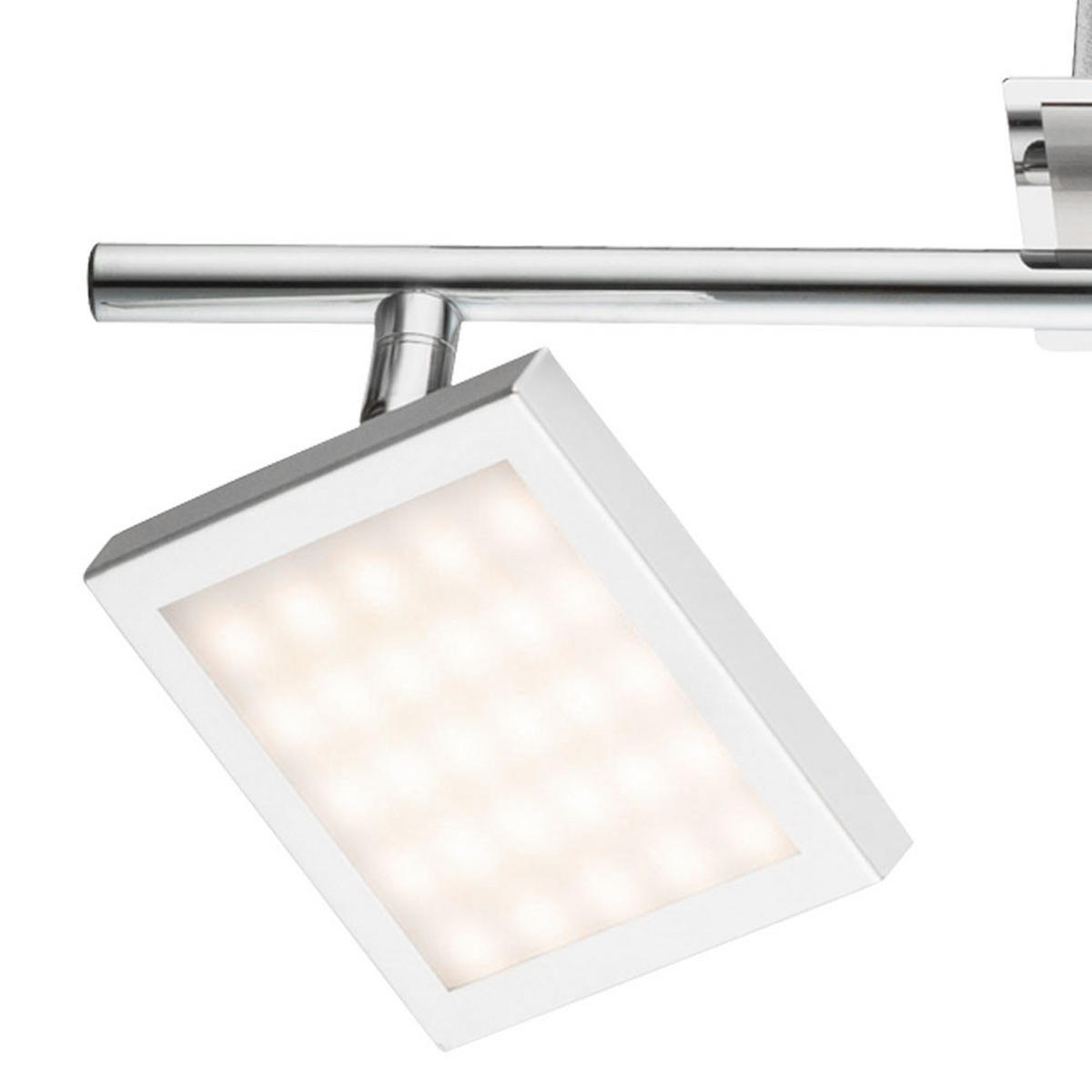 LED DECKENLEUCHTE Tombel Silber Chrom - Silberfarben, Metall (40/9.5/13cm) - Globo Lighting