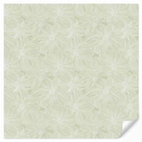 TAPETE - Gelassenheit - Blumen - Grün - 260x280 cm - Salbeigrün, Papier (260/280cm) - OnlyWow