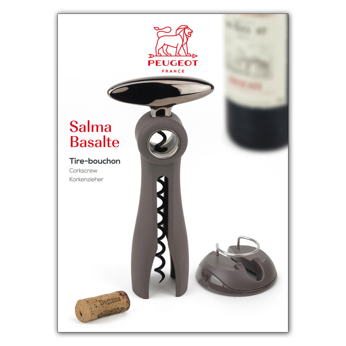 KORKENZIEHER Salma Basalt Zamak ABS - Grau, Metall (7cm) - PEUGEOT