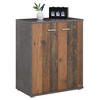 SCHUHSCHRANK LENNIS - Dunkelgrau/Dunkelbraun, Holzwerkstoff (60/70/35cm) - CARO-Möbel