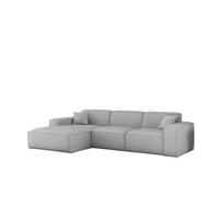 ECKSOFA Celes Premium In Artico - Hellgrau, Holzwerkstoff/Textil (266/165cm) - Fun Möbel