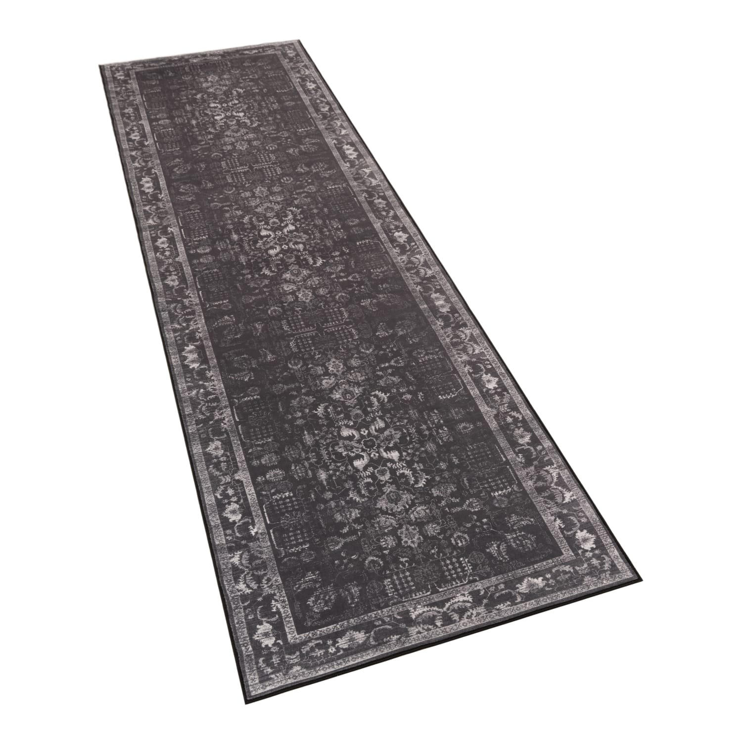Paco Home Kurzflorteppich Anthrazit 80x300 cm